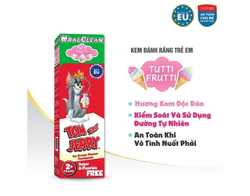 Kem Đánh Răng Trái Cây Dành Cho Trẻ Em Tutti Frutti 75ml OralClean ảnh 1