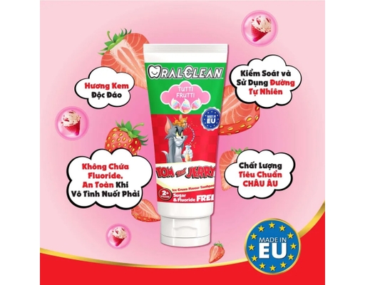 Kem Đánh Răng Trái Cây Dành Cho Trẻ Em Tutti Frutti 75ml OralClean ảnh 4