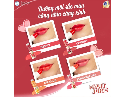 Son Dưỡng Chiết Xuất Trái Cây Fruit Juice Anh Đào Đỏ Tươi 4g LipIce ảnh 5