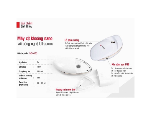 Máy Xịt Dưỡng Ẩm Nano NS400 Lifetrons ảnh 4