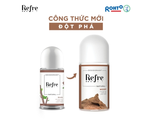 Lăn Khử Mùi Ngăn Tiết Mồ Hôi Hương Gỗ Woody 40ml Refre ảnh 5