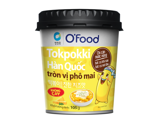 Bánh Gạo Ly Tokpokki Vị Phô Mai Không Cay 105g O'food ảnh 0
