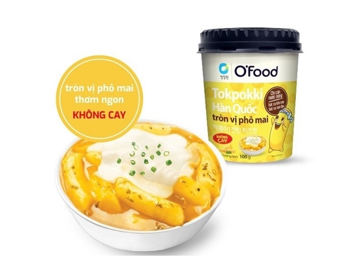 Bánh Gạo Ly Tokpokki Vị Phô Mai Không Cay 105g O'food ảnh 1