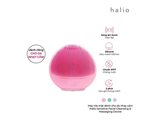Máy Rửa Mặt Dành Cho Da Nhạy Cảm Baby Pink Halio ảnh 2