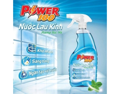 Nước Lau Kính Hương Bạc Hà 500ml Power100 ảnh 2