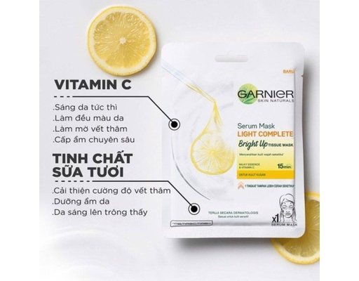 Mặt Nạ Tinh Chất Sữa Và Vitamin C Sáng Da Light Complete White Up 28g GARNIER ảnh 1