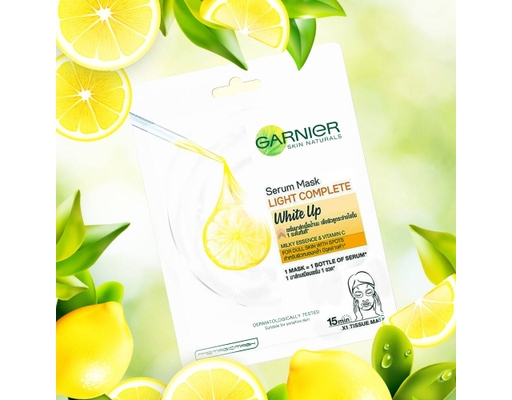 Mặt Nạ Tinh Chất Sữa Và Vitamin C Sáng Da Light Complete White Up 28g GARNIER ảnh 2
