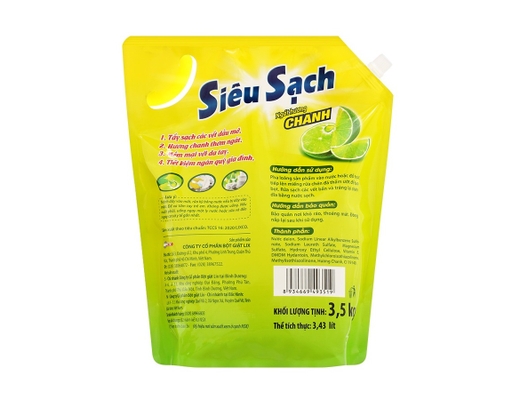 Nước Rửa Chén Siêu Sạch Hương Chanh 3.2kg Lix ảnh 1
