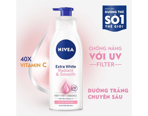 Sữa Dưỡng Thể Trắng Mịn UV & Vitamin C 600ml NIVEA ảnh 2