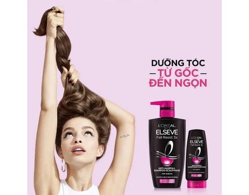 Dầu Gội Giảm Gãy Rụng Tóc Elseve Fall Resist 3X Anti-Hairfall Shampoo-Scalp+Hair 620ml L'Oreal ảnh 1