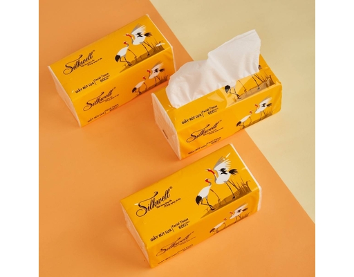 Khăn Giấy Rút 3 Lớp 200 Tờ Silkwell ảnh 2