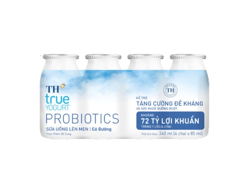 Sữa Uống Lên Men Probiotics Có Đường - 4 x 85g TH True Yogurt ảnh 0