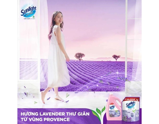 Nước Lau Sàn Tinh Dầu Thảo Mộc Hương Lavender 3.6kg Sunlight ảnh 2