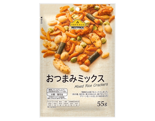 Snack Hỗn Hợp Bánh Gạo Hạt Hồng Đậu Phộng 55g TOPVALU ảnh 0