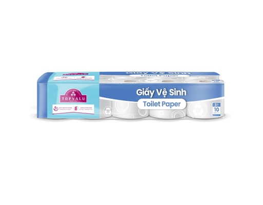 Giấy Vệ Sinh 3 Lớp x 33m 10 Cuộn TOPVALU ảnh 0