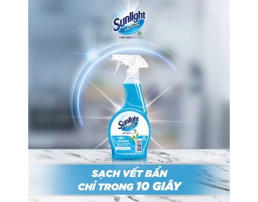 Nước Lau Kính Siêu Nhanh Sạch Trong Suốt 520ml Sunlight ảnh 2