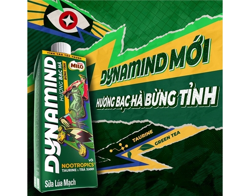 Sữa Milo Lúa Mạch Dynamind Hương Bạc Hà 200ml