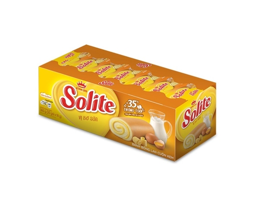 Bánh Swiss Cuộn Kem Vị Bơ Sữa 360g Solite ảnh 0