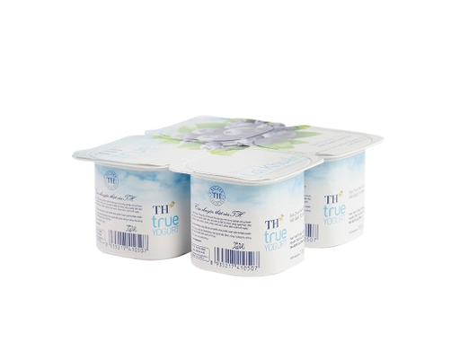 Sữa Chua Ăn Men Sống Vị Việt Quất 4 x 100g TH True Yogurt ảnh 1