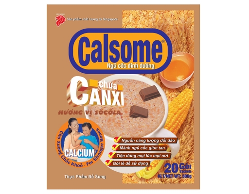 Bột Ngũ Cốc Dinh Dưỡng Hương Socola 20 x 25g Calsome ảnh 0