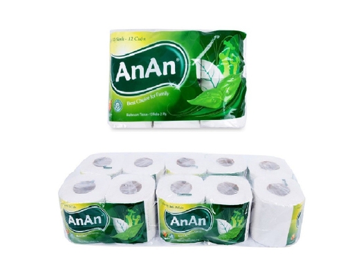 Giấy Vệ Sinh 2 Lớp Có Lõi 10 Cuộn An An ảnh 2