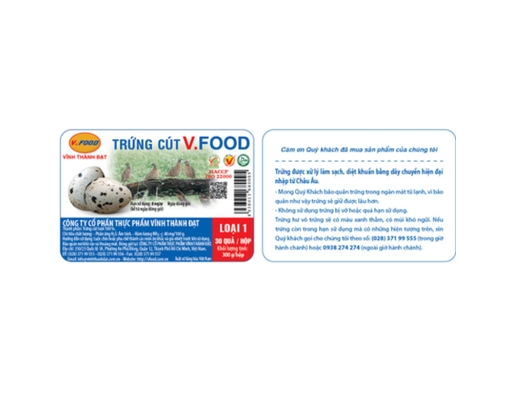 Trứng Cút Hộp 30 Quả VFood ảnh 2