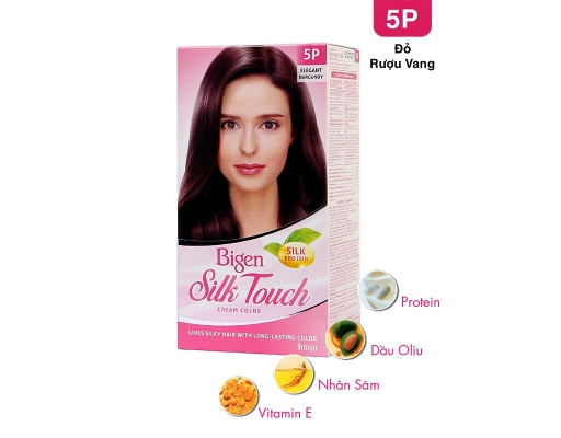 Kem Nhuộm Tóc Silk TouchMàu: Màu 5P - Đỏ Rượu Vang Bigen ảnh 1