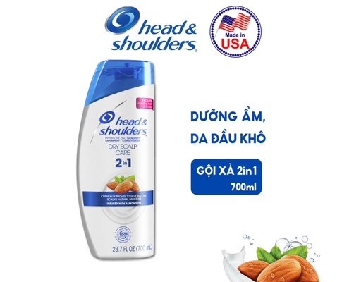 Dầu Gội & Xả Pyrithione Zinc Dandruff 2in1 Shampoo + Conditioner Dry Scalp Care 700ml Head & Shoulders ảnh 2