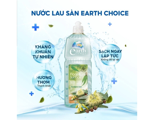 Nước Lau Sàn Cao Cấp Tinh Dầu Bạch Đàn 1L Earth Choice ảnh 3