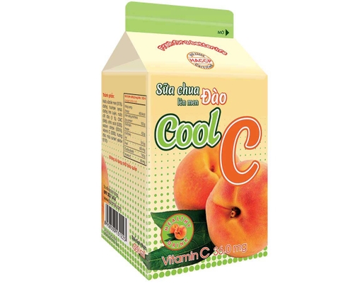 Sữa Chua Uống Lên Men Vị Đào Cool C 450ml Dalatmilk ảnh 0