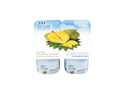Sữa Chua Ăn Vị Sầu Riêng 4 x 100g TH True Yogurt ảnh 1