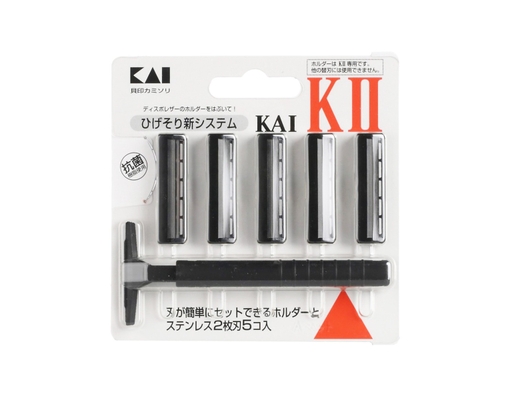 Dao Cạo Râu 2 Lưỡi Kép Kai (K2-5B1) - 1 Thân 5 Lưỡi KAI ảnh 0