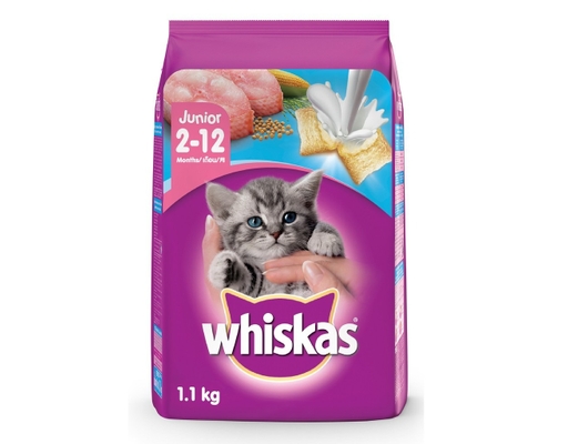 Thức Ăn Dạng Hạt Cho Mèo Con Vị Cá Biển Và Sữa Junior Ocean Fish Milk 1.1kg Whiskas ảnh 0