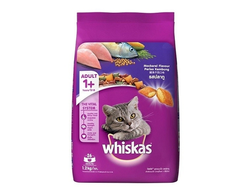 Thức Ăn Dạng Hạt Cho Mèo Trưởng Thành Vị Cá Thu Pocket Mackerel 1.2kg Whiskas ảnh 0