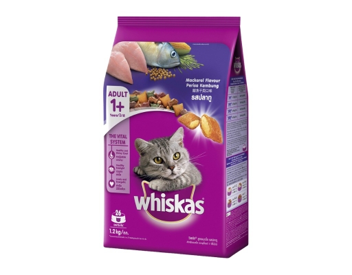 Thức Ăn Dạng Hạt Cho Mèo Trưởng Thành Vị Cá Thu Pocket Mackerel 1.2kg Whiskas ảnh 1