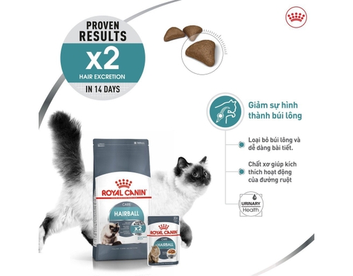 Thức Ăn Dạng Hạt Cho Mèo Hỗ Trợ Tiêu Hóa Búi Lông Hairball Care RC215940 2kg Royal Canin ảnh 2