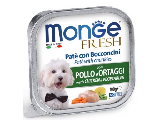 Pate Cho Chó Vị Gà Và Rau 303C 100g Monge ảnh 0