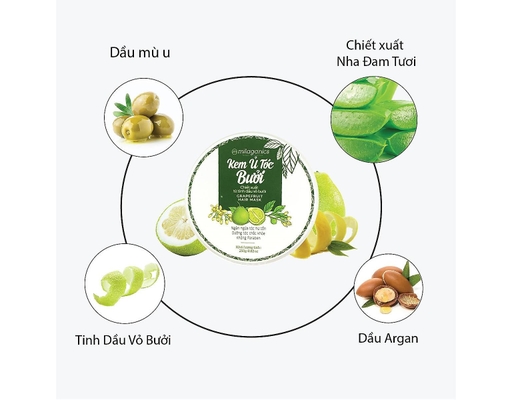 Kem Ủ Tóc Bưởi 250g Milaganics ảnh 2