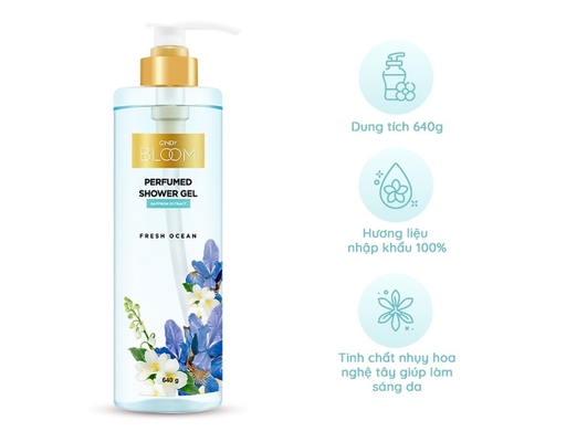 Sữa Tắm Hương Nước Hoa Năng Động Fresh Ocean 640g Cindy ảnh 2