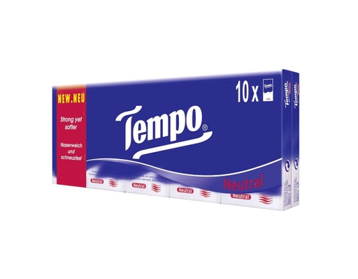 Khăn Giấy Bỏ Túi Không Mùi - Lốc 10 Gói x 10 Tờ Tempo ảnh 0