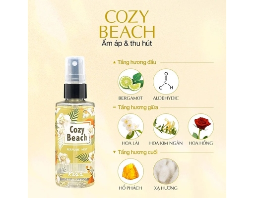 Xịt Thơm Toàn Thân Perfume Mist Hương Cozy Beach 88ml Malissa Kiss ảnh 1