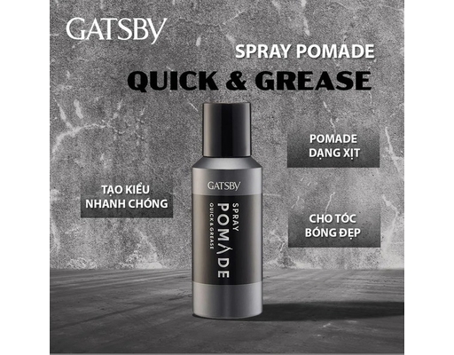 Xịt Tạo Kiểu Spray Pomade Quick & Grease 150ml GATSBY ảnh 2