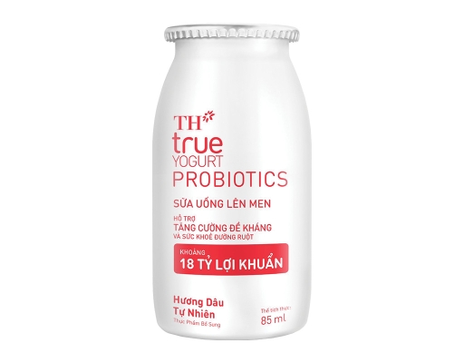 Sữa Uống Lên Men Vị Dâu - 4 x 85ml TH True Yogurt ảnh 0