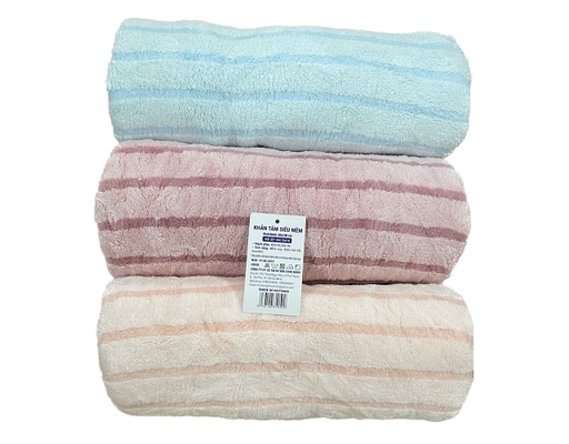 Khăn Tắm Siêu Mềm CM10 65x130cm Châu Minh ảnh 0