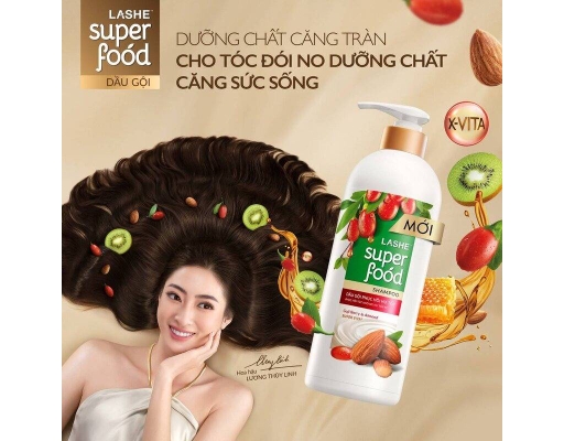 Dầu Gội Phục Hồi Hư Tổn Chiết Xuất Kỷ Tử Và Hạnh Nhân 640g LASHE Superfood ảnh 1