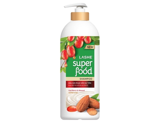 Dầu Gội Phục Hồi Hư Tổn Chiết Xuất Kỷ Tử Và Hạnh Nhân 640g LASHE Superfood ảnh 0