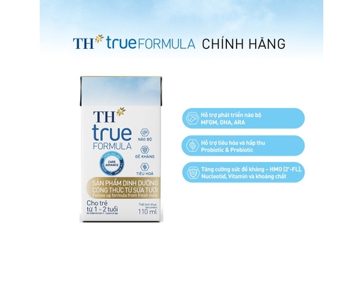 Lốc 4 Hộp Sữa Tươi Công Thức Th True Milk Formula 110ml (Cho Bé 1-2 Tuổi) - 4 Hộp x 110ml TH True Milk ảnh 1