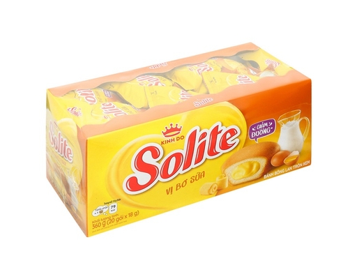 Bánh Bông Lan Kem Vị Bơ Sữa 360g Solite ảnh 1