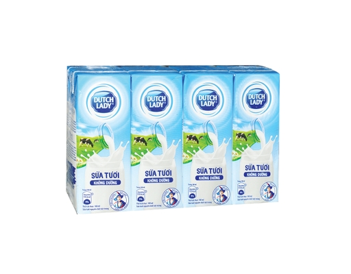 Lốc 4 Hộp Sữa Tươi Tiệt Trùng Dutch Lady Không Đường 180ml Dutch Lady ảnh 2