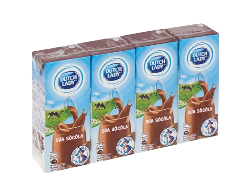 Lốc 4 Hộp Sữa Tươi Tiệt Trùng Dutch Lady Hương Socola 180ml Dutch Lady ảnh 1